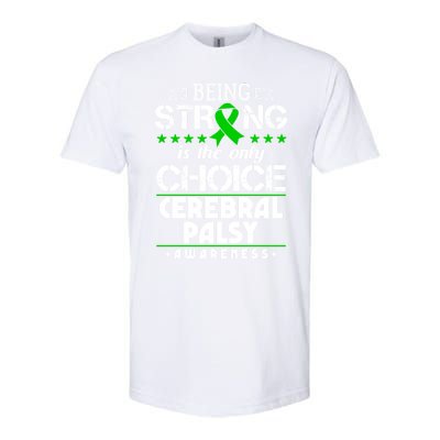 Green Ribbon Funny Gift Cerebral Palsy Awareness Gift Softstyle® CVC T-Shirt