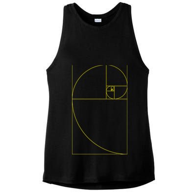 Golden Ratio Fibonacci Sequences Ladies PosiCharge Tri-Blend Wicking Tank