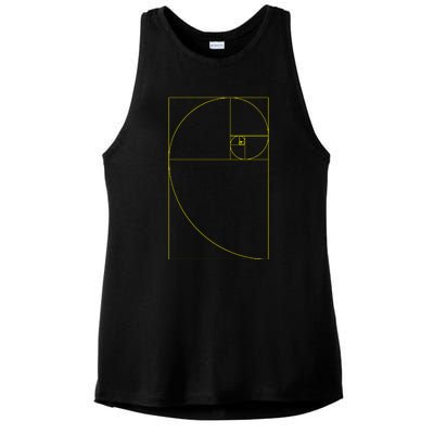 Golden Ratio Fibonacci Sequences Ladies PosiCharge Tri-Blend Wicking Tank