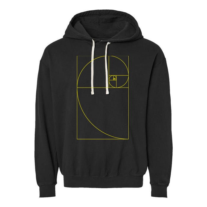 Golden Ratio Fibonacci Sequences Garment-Dyed Fleece Hoodie