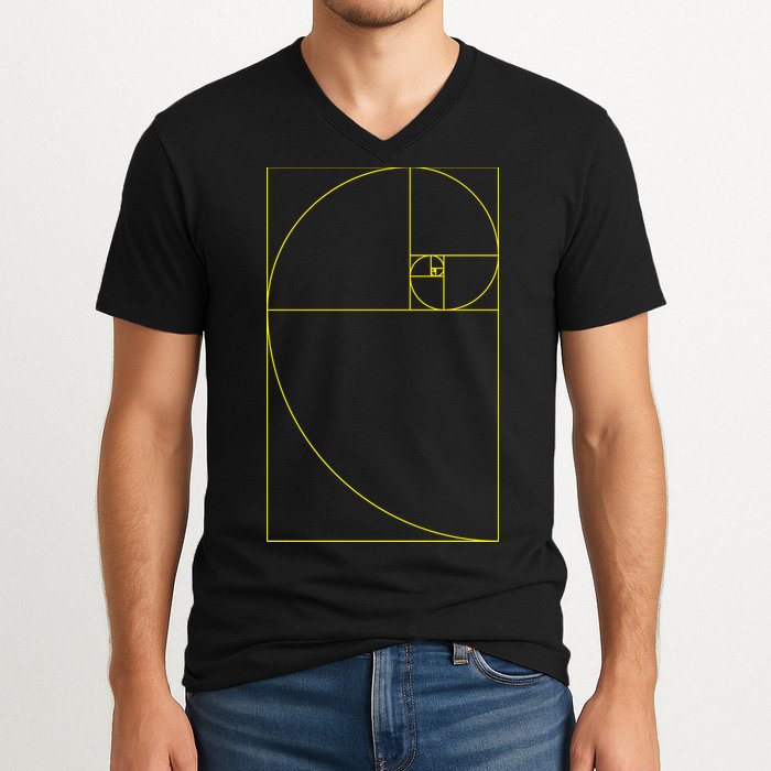 Golden Ratio Fibonacci Sequences V-Neck T-Shirt