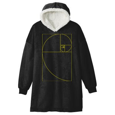 Golden Ratio Fibonacci Sequences Hooded Wearable Blanket