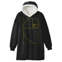 Golden Ratio Fibonacci Sequences Hooded Wearable Blanket