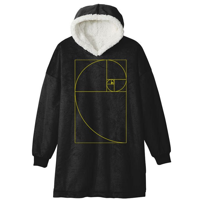 Golden Ratio Fibonacci Sequences Hooded Wearable Blanket