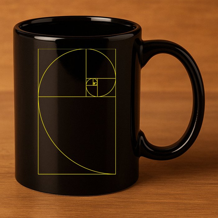 Golden Ratio Fibonacci Sequences 11oz C Handle Ceramic Mug
