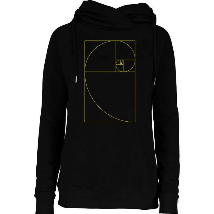 Golden Ratio Fibonacci Sequences Womens Funnel Neck Pullover Hood