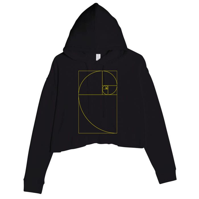 Golden Ratio Fibonacci Sequences Crop Fleece Hoodie