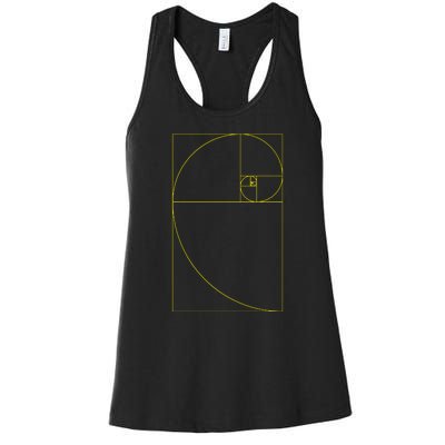 Golden Ratio Fibonacci Sequences Women's Racerback Tank