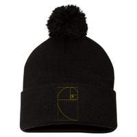 Golden Ratio Fibonacci Sequences Pom Pom 12in Knit Beanie