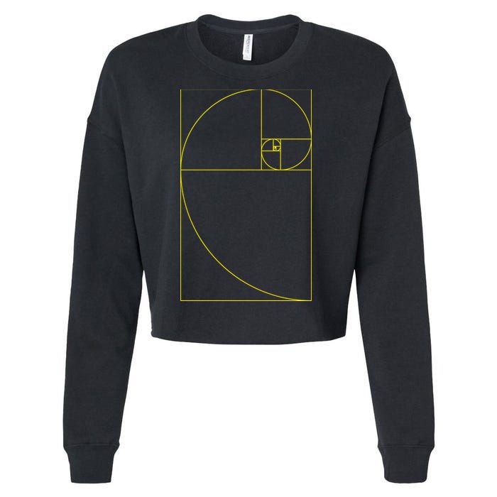 Golden Ratio Fibonacci Sequences Cropped Pullover Crew