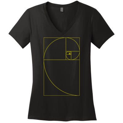 Golden Ratio Fibonacci Sequences Women's V-Neck T-Shirt