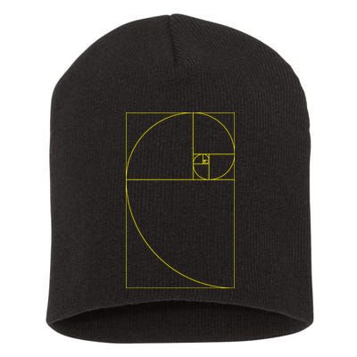 Golden Ratio Fibonacci Sequences Short Acrylic Beanie