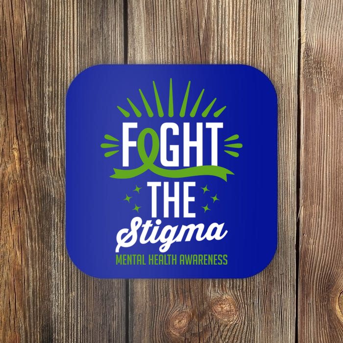 Green Ribbon Fight The Stigma Tal Health Awareness Great Gift Coaster