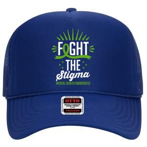 Green Ribbon Fight The Stigma Tal Health Awareness Great Gift High Crown Mesh Back Trucker Hat