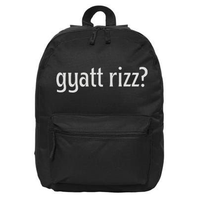 Gyatt Rizz Funny Meme Rizzler W Rizz God 16 in Basic Backpack