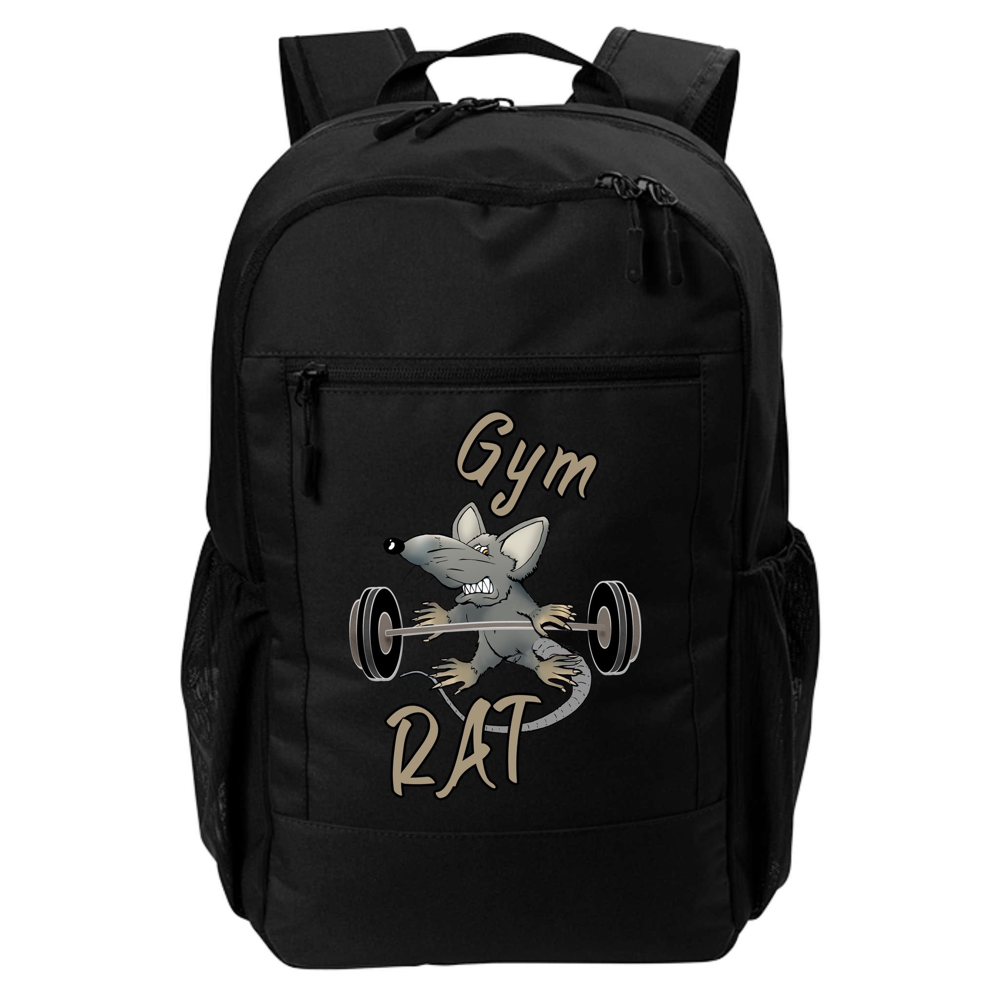 Gym RAT Fitness Barbell Motivational Workout Backpack