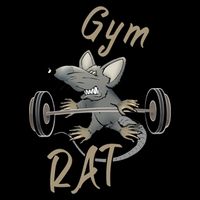 Gym RAT Fitness Barbell Motivational Workout Backpack
