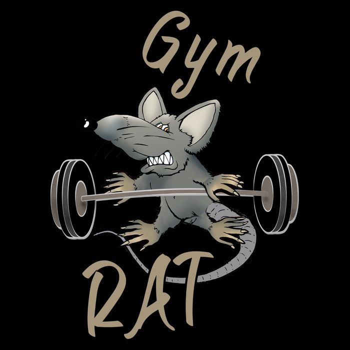 Gym RAT Fitness Barbell Motivational Workout Backpack
