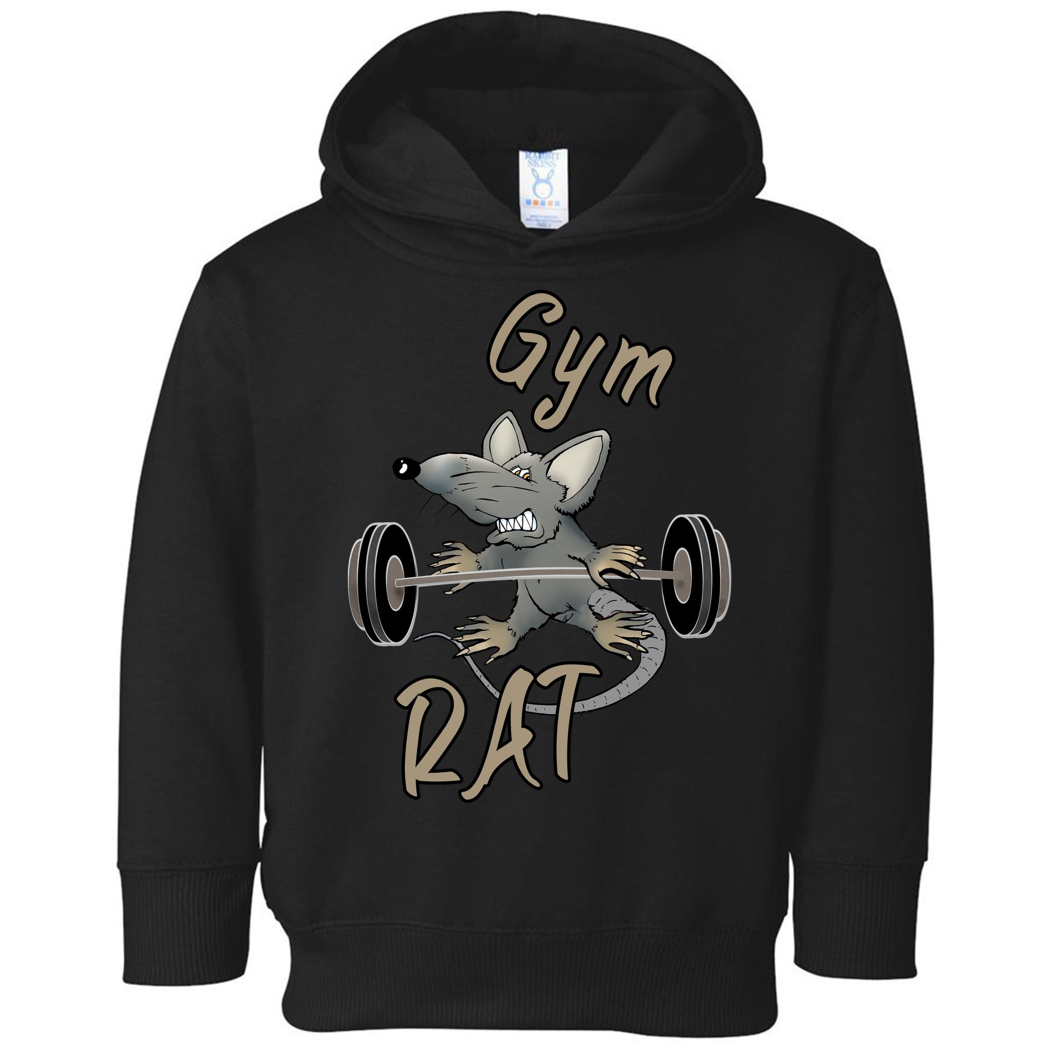 Gym RAT Fitness Barbell Motivational Workout Toddler Hoodie