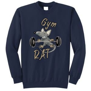 Gym RAT Fitness Barbell Motivational Workout Tall Sweatshirt