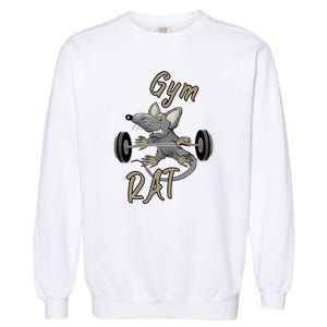 Gym RAT Fitness Barbell Motivational Workout Garment-Dyed Sweatshirt