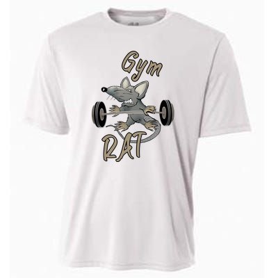 Gym RAT Fitness Barbell Motivational Workout Cooling Performance Crew T-Shirt