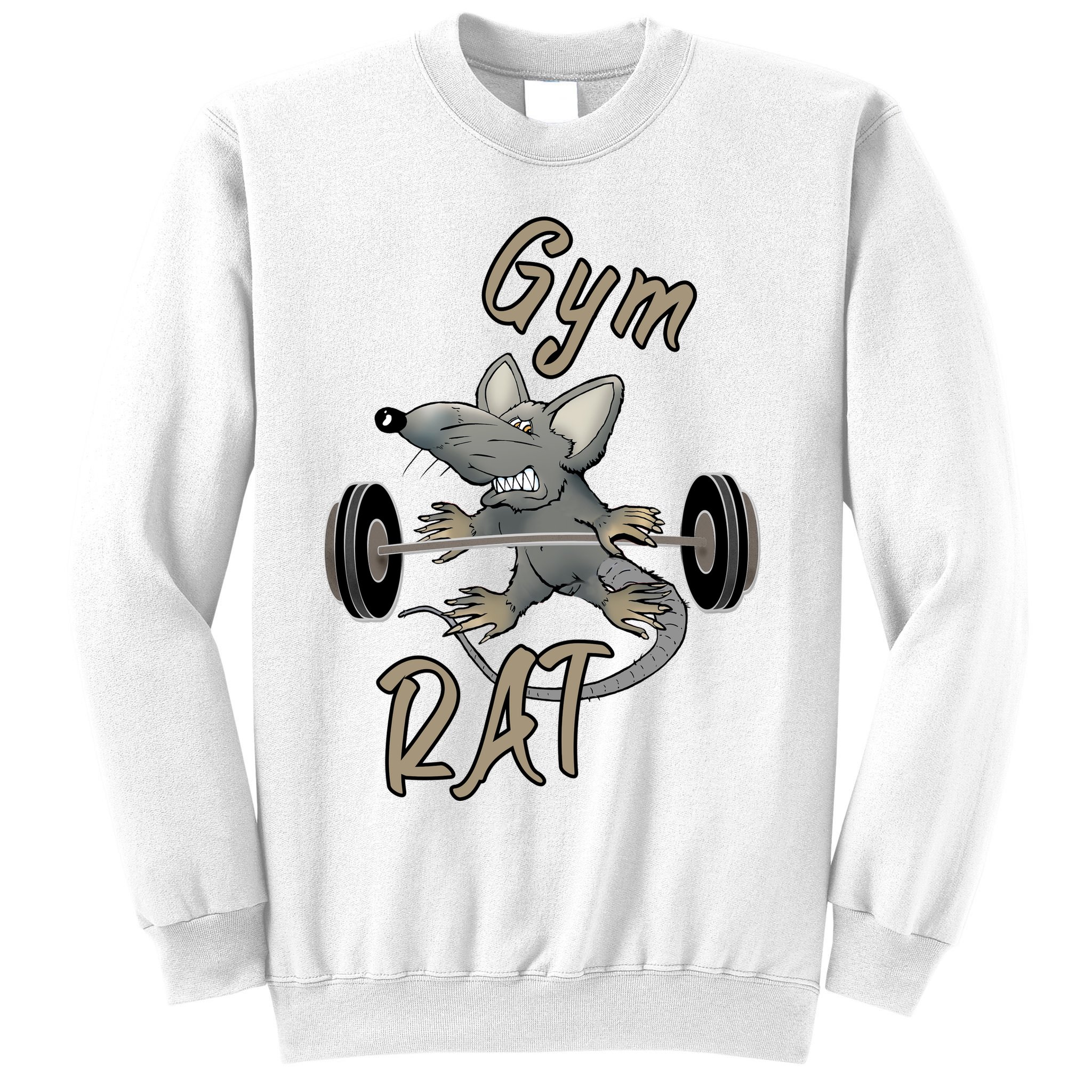 Gym RAT Fitness Barbell Motivational Workout Sweatshirt