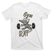 Gym RAT Fitness Barbell Motivational Workout T-Shirt