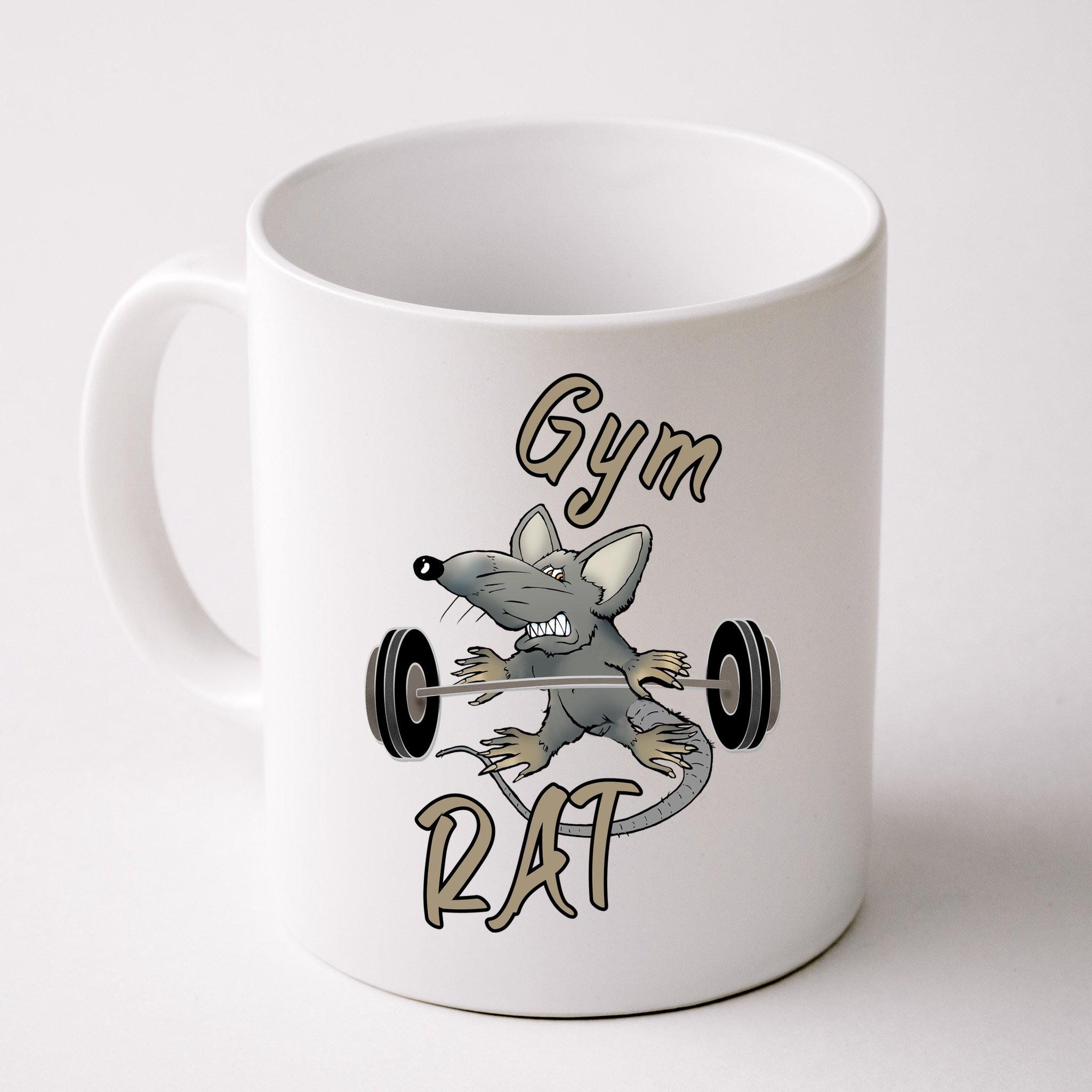 Gym RAT Fitness Barbell Motivational Workout Mug