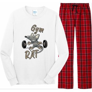 Gym RAT Fitness Barbell Motivational Workout Long Sleeve Pajama Set