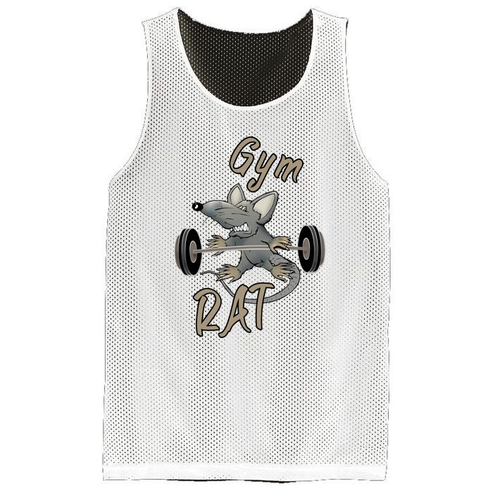 Gym RAT Fitness Barbell Motivational Workout Mesh Reversible Basketball Jersey Tank