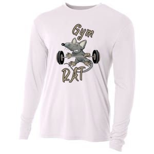 Gym RAT Fitness Barbell Motivational Workout Cooling Performance Long Sleeve Crew