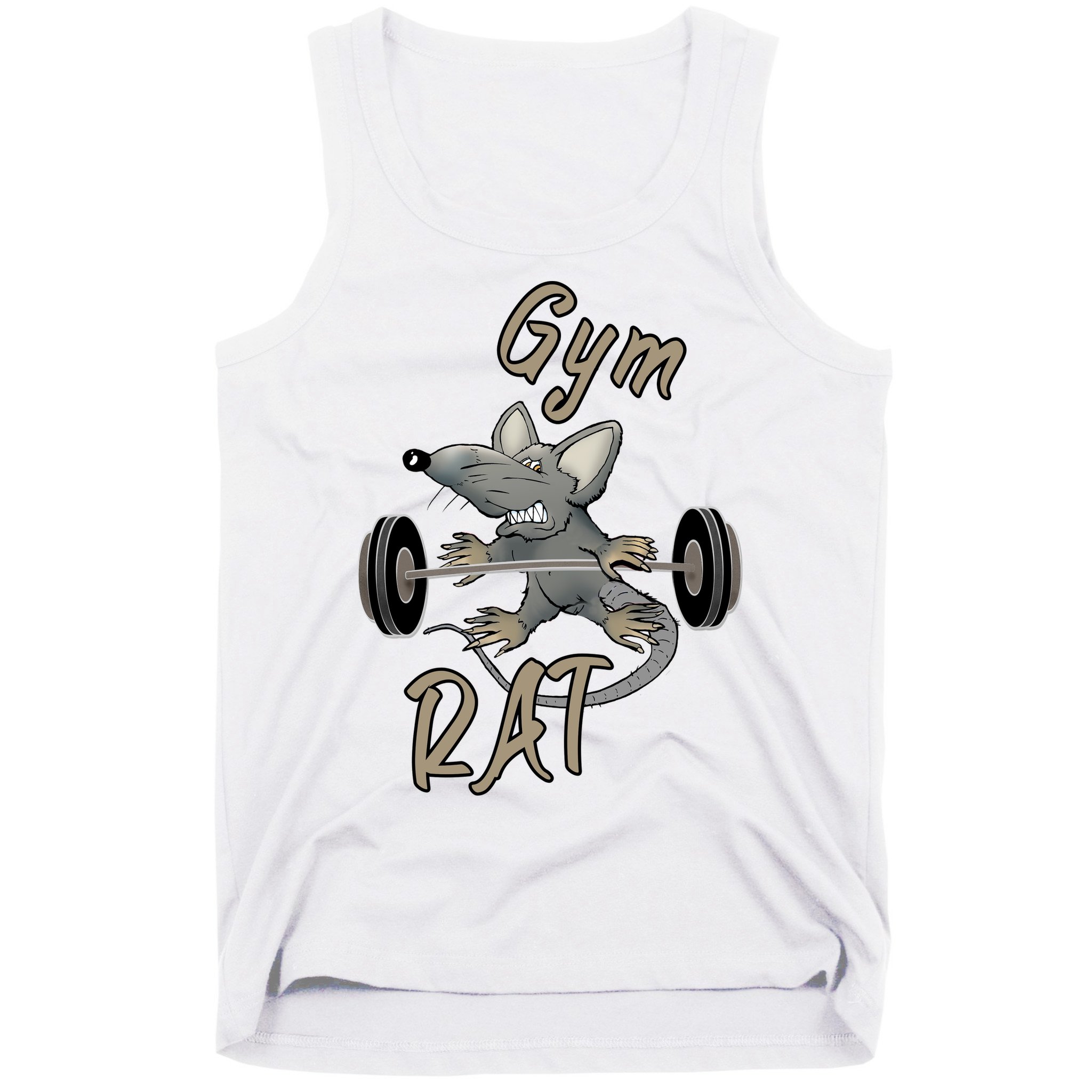 Gym RAT Fitness Barbell Motivational Workout Tank Top