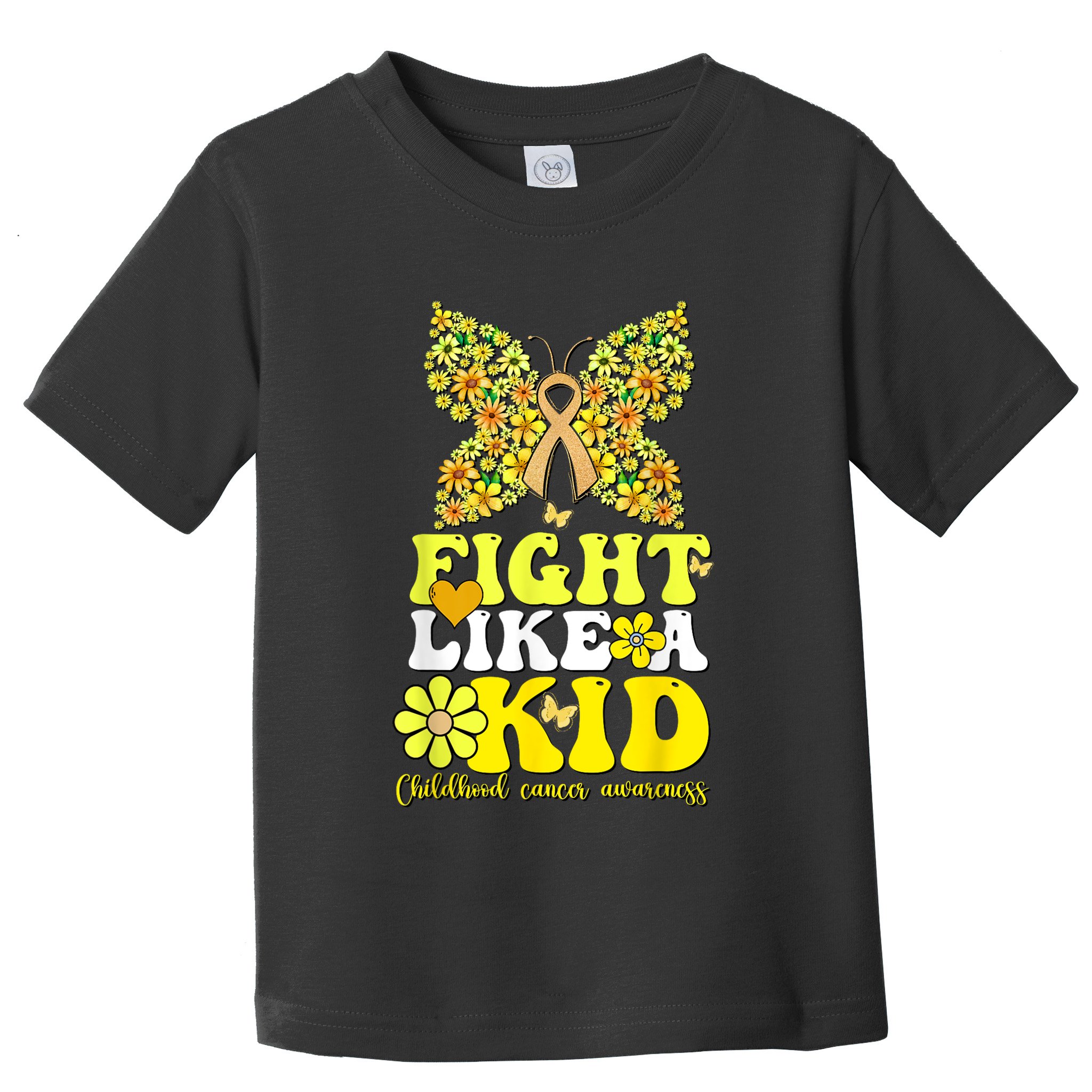 Gold Ribbon Fight Like Kids For Childhood Cancer Awareness Toddler T-Shirt