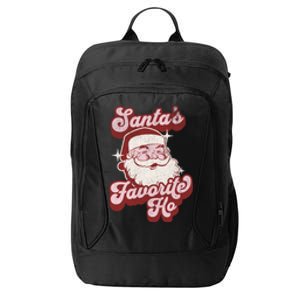 Groovy Retro Funny Christmas Santas Favorite Ho Cute Gift City Backpack