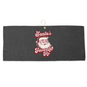 Groovy Retro Funny Christmas Santas Favorite Ho Cute Gift Large Microfiber Waffle Golf Towel