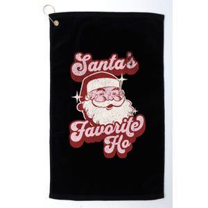 Groovy Retro Funny Christmas Santas Favorite Ho Cute Gift Platinum Collection Golf Towel