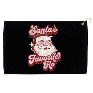 Groovy Retro Funny Christmas Santas Favorite Ho Cute Gift Grommeted Golf Towel