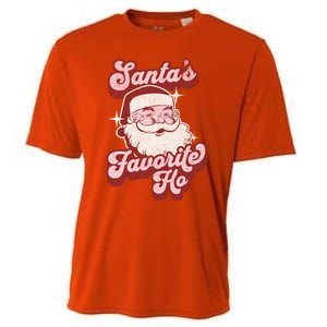 Groovy Retro Funny Christmas Santas Favorite Ho Gift Cooling Performance Crew T-Shirt