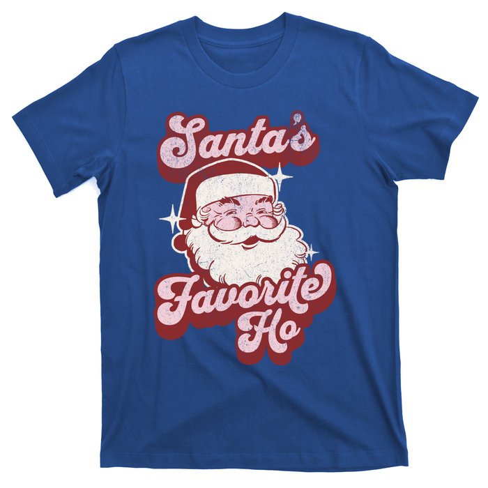 Groovy Retro Funny Christmas Santas Favorite Ho Gift T-Shirt