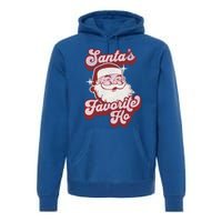 Groovy Retro Funny Christmas Santas Favorite Ho Gift Premium Hoodie