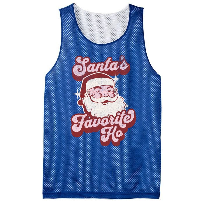 Groovy Retro Funny Christmas Santas Favorite Ho Gift Mesh Reversible Basketball Jersey Tank