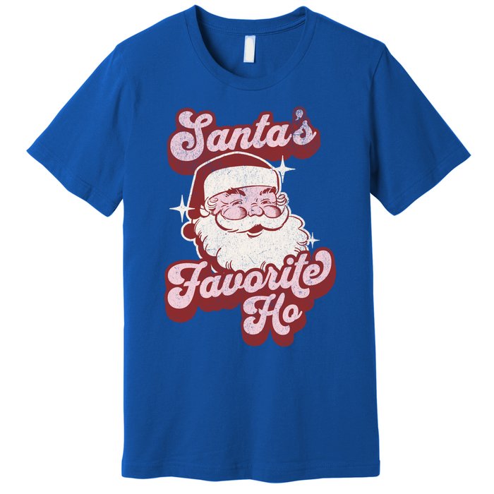 Groovy Retro Funny Christmas Santas Favorite Ho Gift Premium T-Shirt