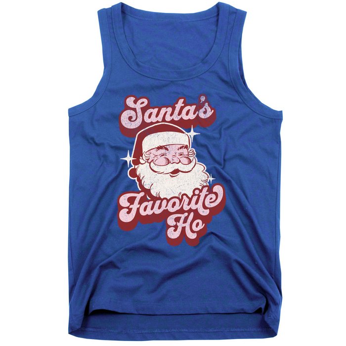 Groovy Retro Funny Christmas Santas Favorite Ho Gift Tank Top