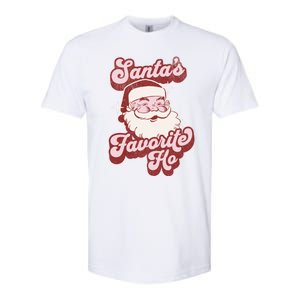 Groovy Retro Funny Christmas Santas Favorite Ho Gift Softstyle CVC T-Shirt