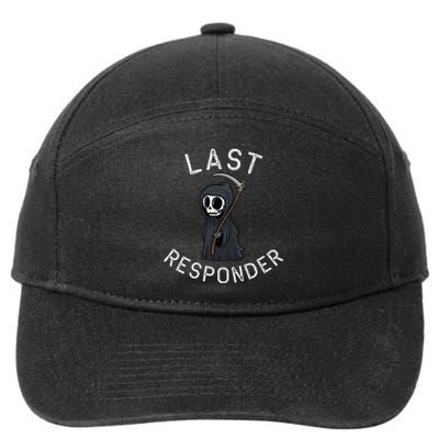 Grim Reaper Funny Dark Humor Last Responder 7-Panel Snapback Hat