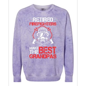 Grandfather Retired Firefighters Make The Best Grandpas Cute Gift Colorblast Crewneck Sweatshirt