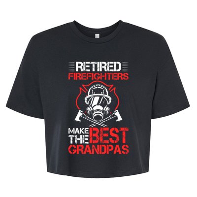 Grandfather Retired Firefighters Make The Best Grandpas Cute Gift Bella+Canvas Jersey Crop Tee