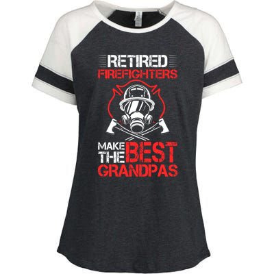 Grandfather Retired Firefighters Make The Best Grandpas Cute Gift Enza Ladies Jersey Colorblock Tee