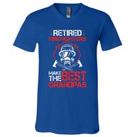 Grandfather Retired Firefighters Make The Best Grandpas Cute Gift V-Neck T-Shirt